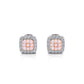 Eminence Pinks Diamond Square Earrings | White Gold