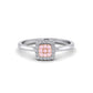 Eminence Pinks Diamond Square Ring | White Gold