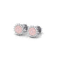 Eminence Pinks Diamond Sunflower Earrings | White Gold
