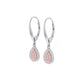 Eminence Pinks Diamond Pear Earrings | White Gold