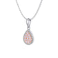 Eminence Pinks Diamond Pear Pendant | White Gold