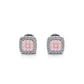 Eminence Pinks Diamond Square Earrings | White Gold