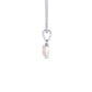 Eminence Pinks Diamond Square Pendant | White Gold