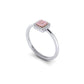 Eminence Pinks Diamond Square Ring | White Gold