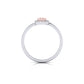 Eminence Pinks Diamond Square Ring | White Gold