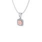 Eminence Pinks Diamond Square Pendant | White Gold