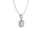 Eminence Pinks Diamond Square Pendant | White Gold