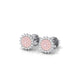 Eminence Pinks Diamond Sunflower Earrings | White Gold