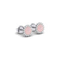 Eminence Pinks Diamond Sunflower Earrings | White Gold