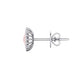 Eminence Pinks Diamond Sunflower Earrings | White Gold