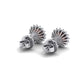 Eminence Pinks Diamond Sunflower Earrings | White Gold