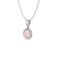 Eminence Pinks Diamond Sunflower Pendant | White Gold