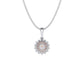 Eminence Pinks Diamond Sunflower Pendant | White Gold