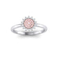 Eminence Pinks Diamond Sunflower Ring | White Gold