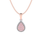 Eminence Pinks Diamond Pear Pendant