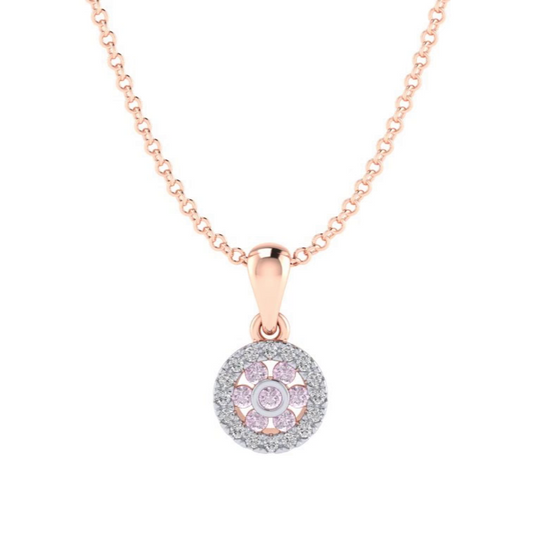 Eminence Pinks Diamond Halo Pendant