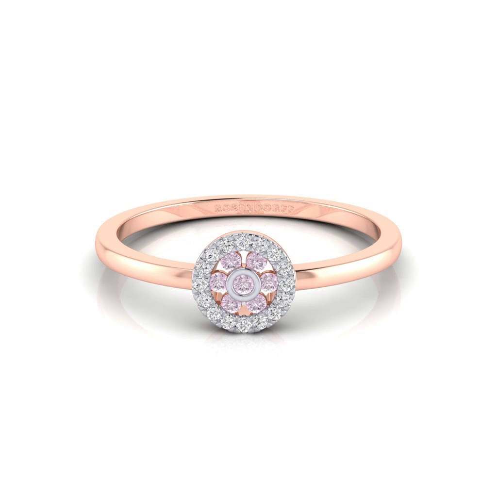 Eminence Pinks Diamond Halo Ring