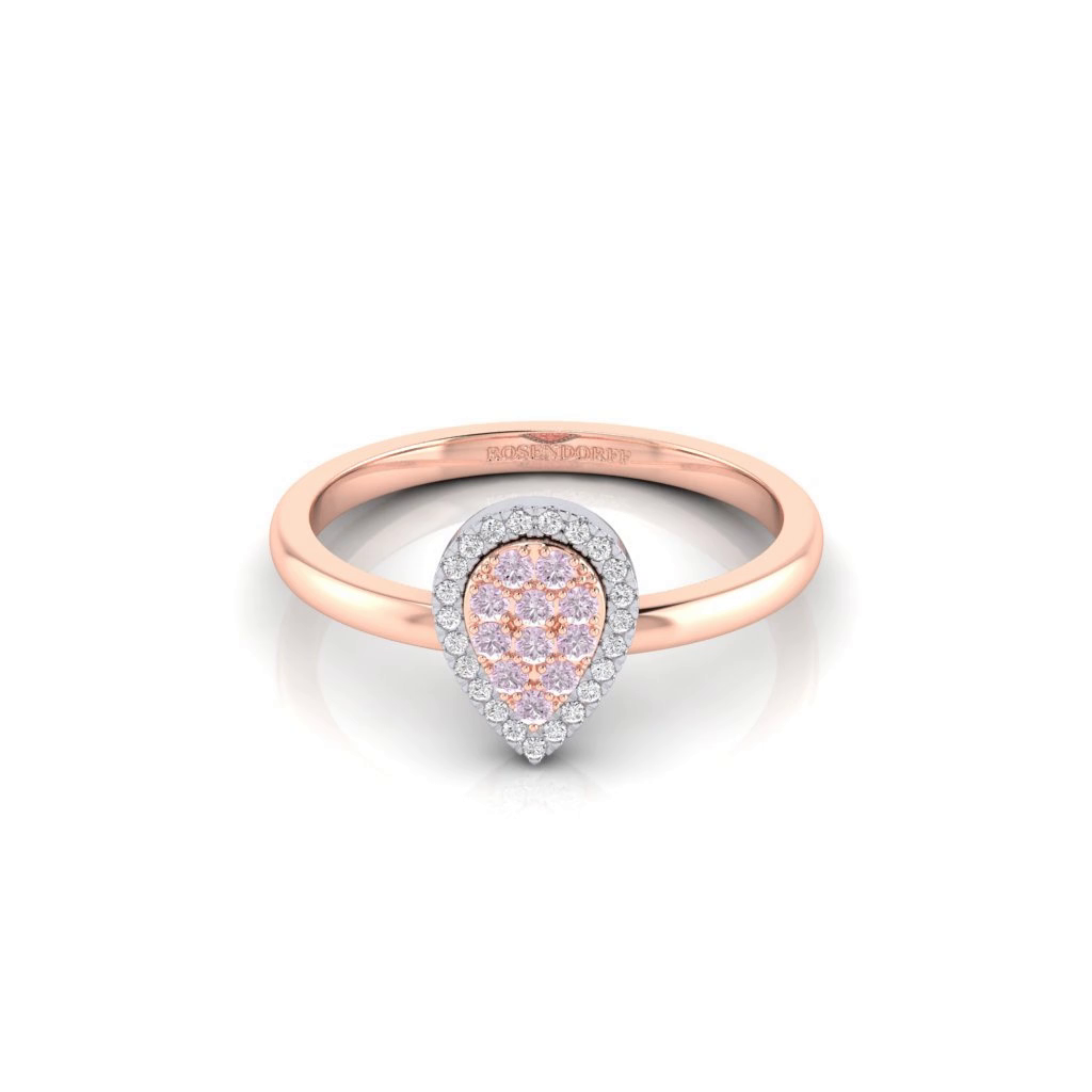 Eminence Pinks Diamond Pear Ring