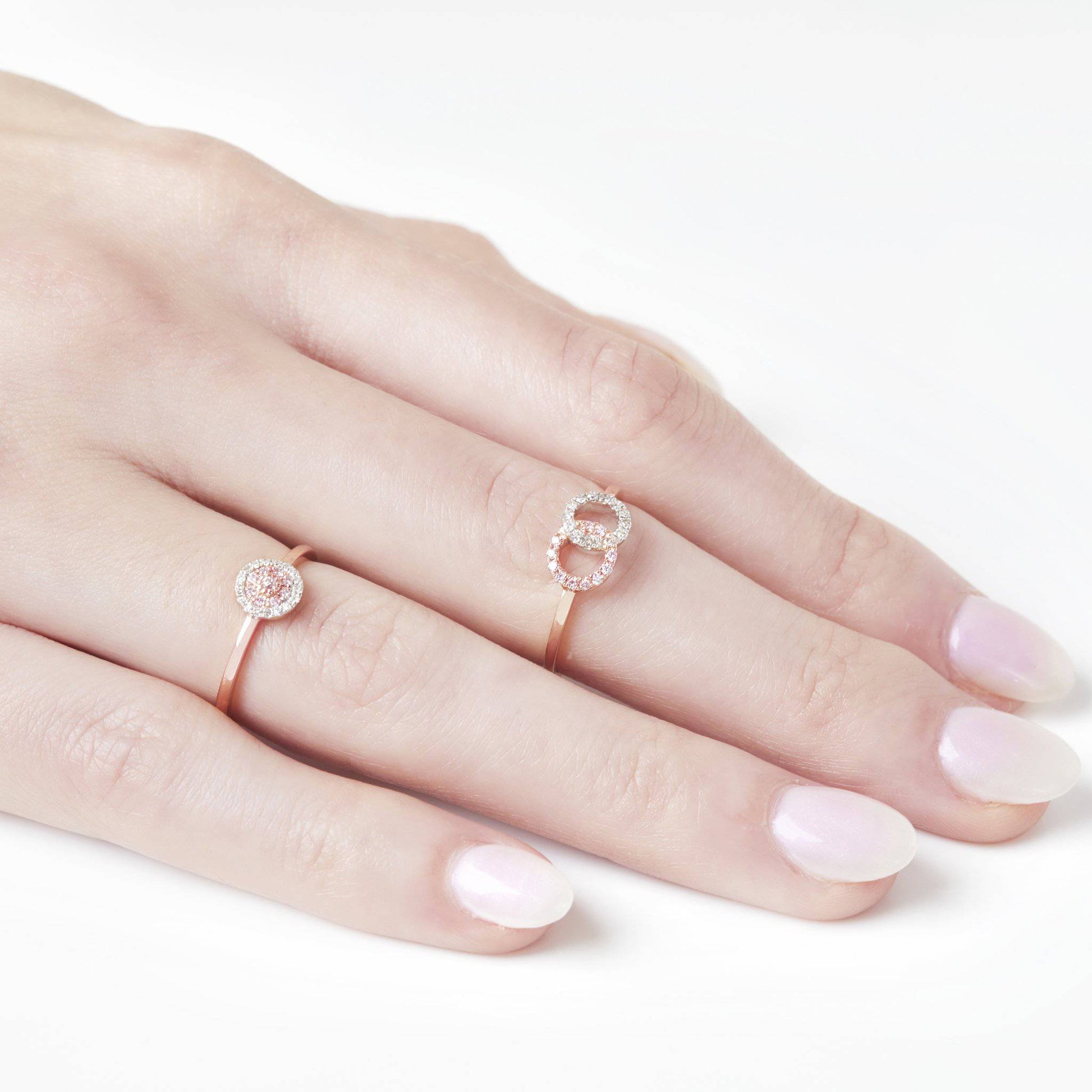 Eminence Pinks Interlocking Circles Ring - Rosendorff Diamond Jewellers