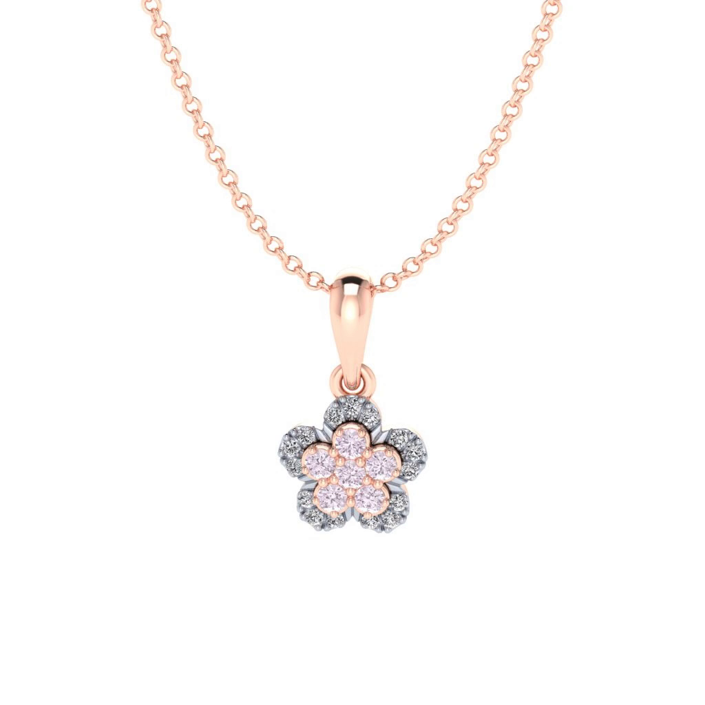 Eminence Pinks Diamond Flower Pendant - Rosendorff Diamond Jewellers
