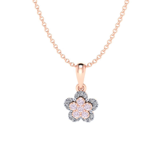 Eminence Pinks Diamond Flower Pendant - Rosendorff Diamond Jewellers