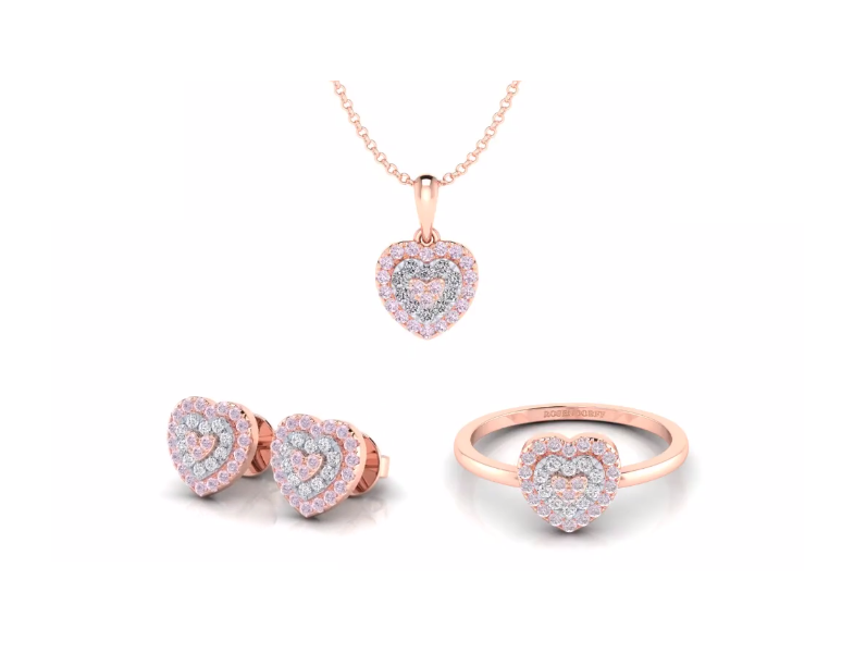 Eminence Pinks Diamond Heart Pendant - Rosendorff Diamond Jewellers