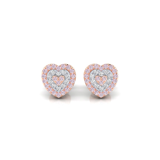 Eminence Pinks Diamond Heart Earrings - Rosendorff Diamond Jewellers