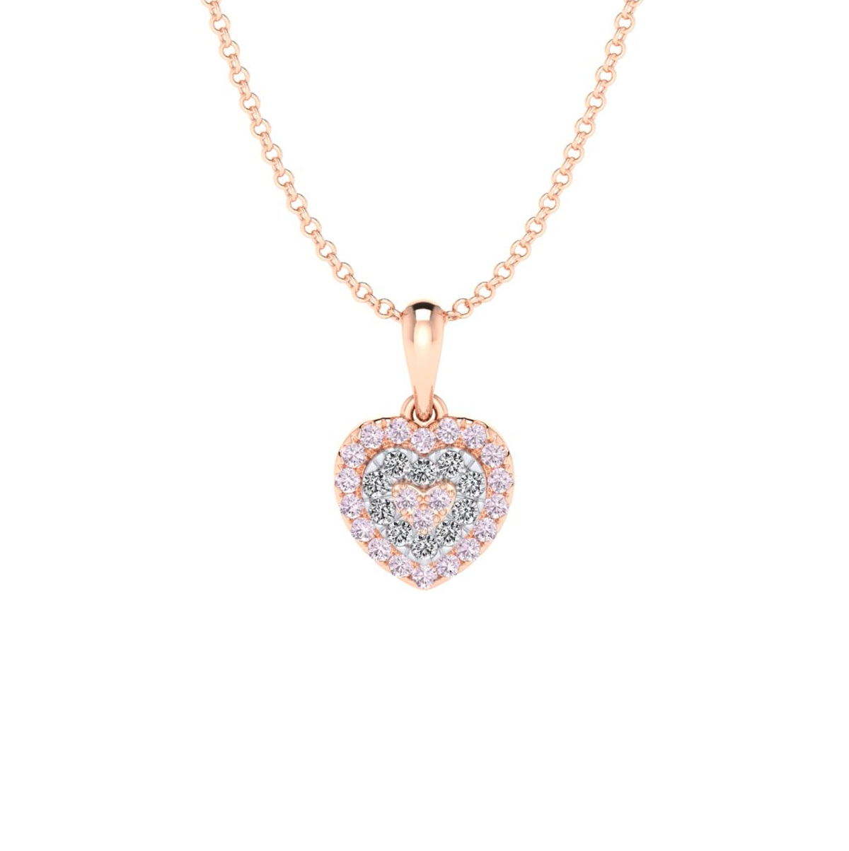 Eminence Pinks Diamond Heart Pendant - Rosendorff Diamond Jewellers