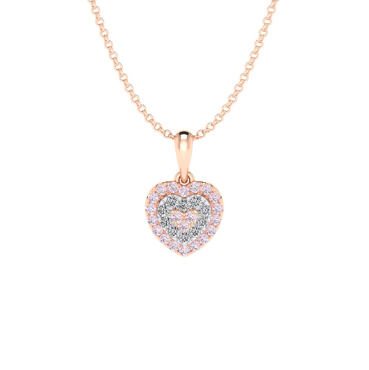 Eminence Pinks Diamond Heart Pendant - Rosendorff Diamond Jewellers
