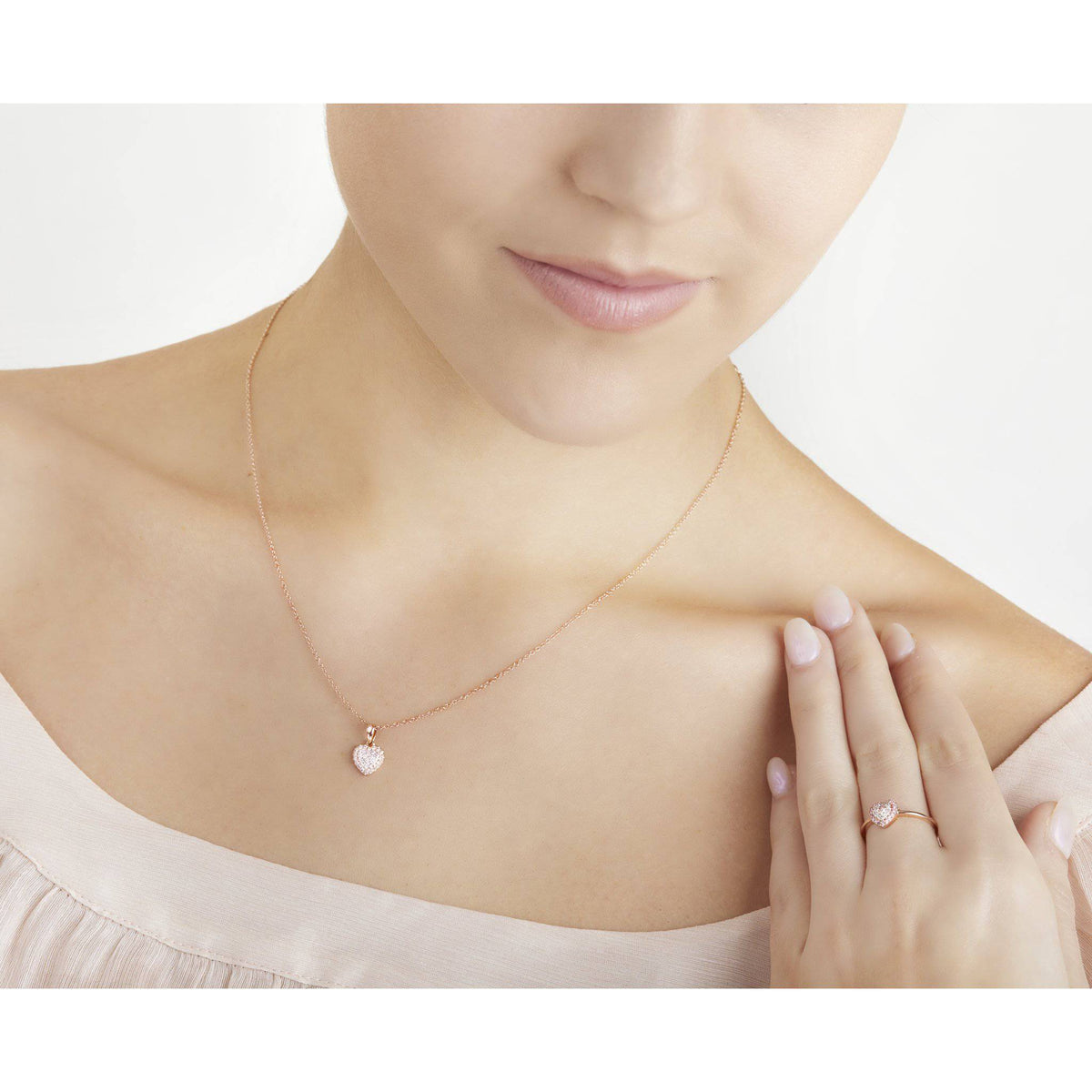 Eminence Pinks Diamond Heart Pendant - Rosendorff Diamond Jewellers