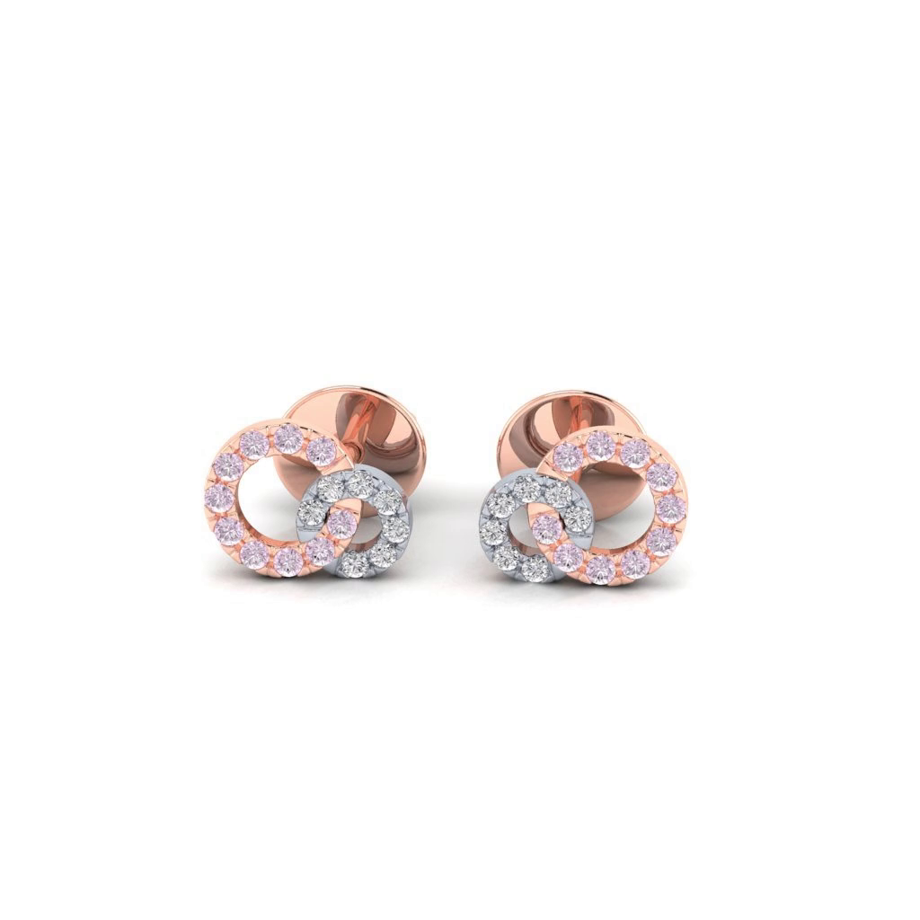 Eminence Pinks Interlocking Circles Earrings - Rosendorff Diamond Jewellers