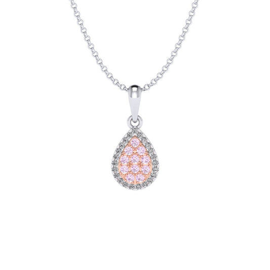 Eminence Pinks Diamond Pear Pendant | White Gold