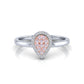Eminence Pinks Diamond Pear Ring | White Gold