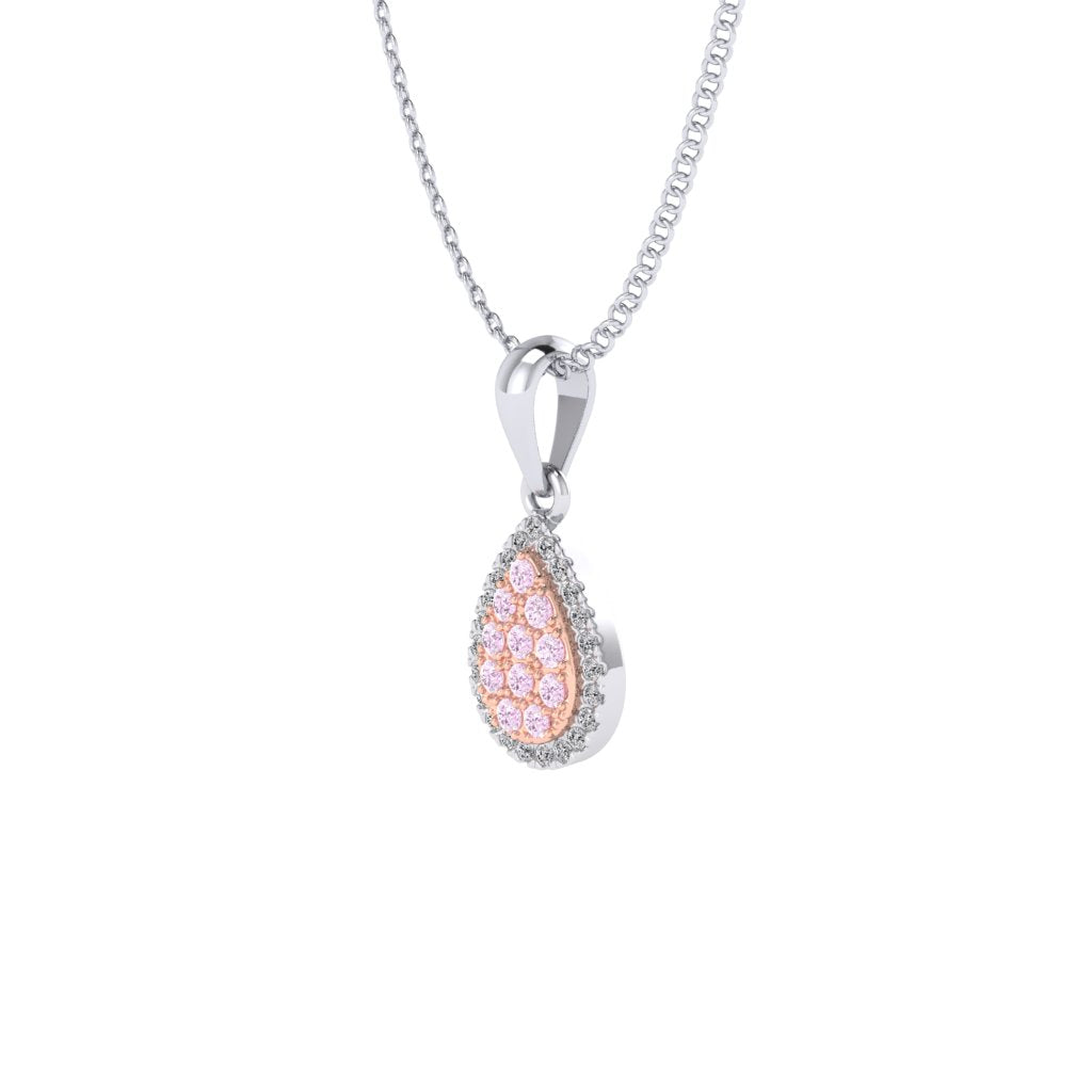 Eminence Pinks Diamond Pear Pendant | White Gold