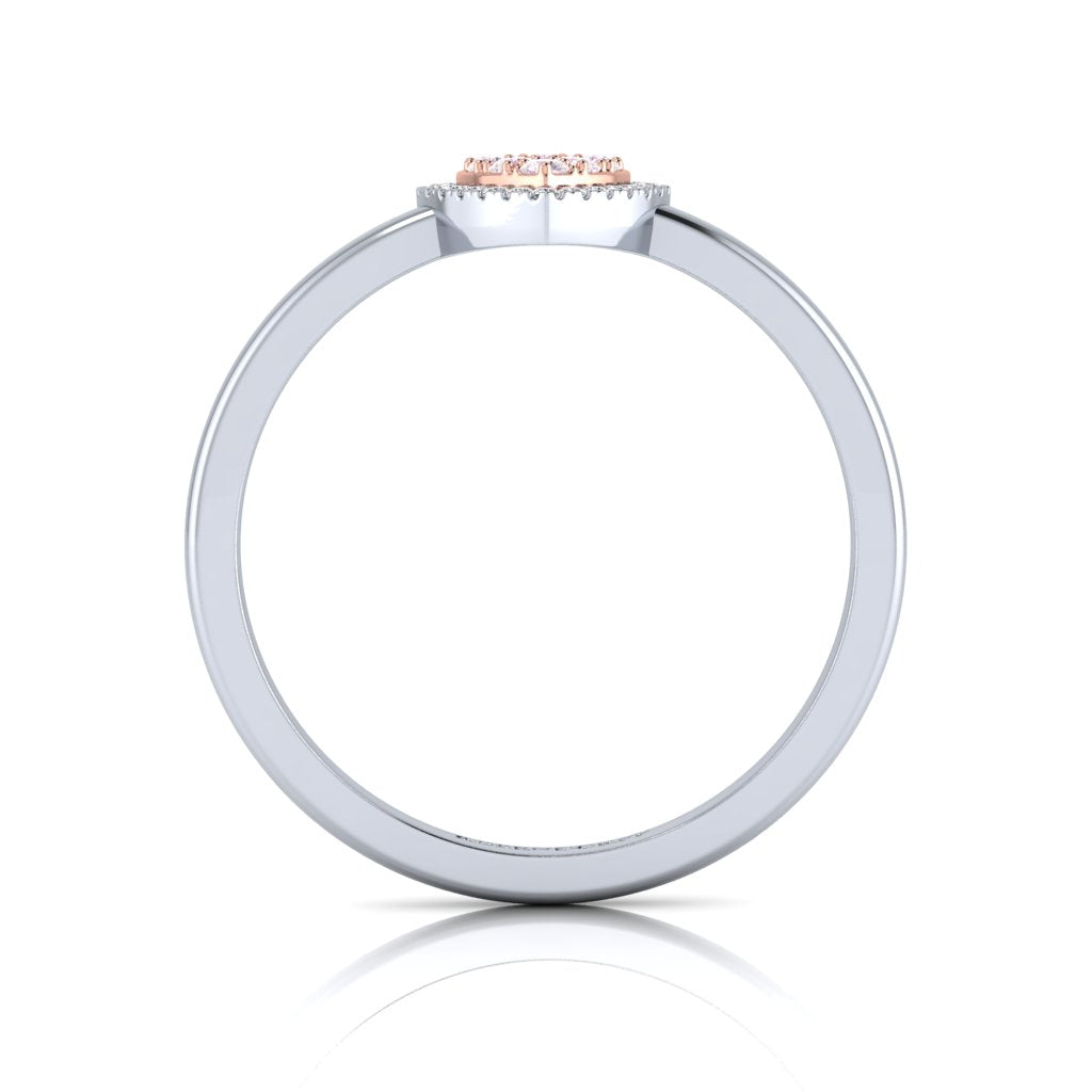 Eminence Pinks Diamond Pear Ring | White Gold