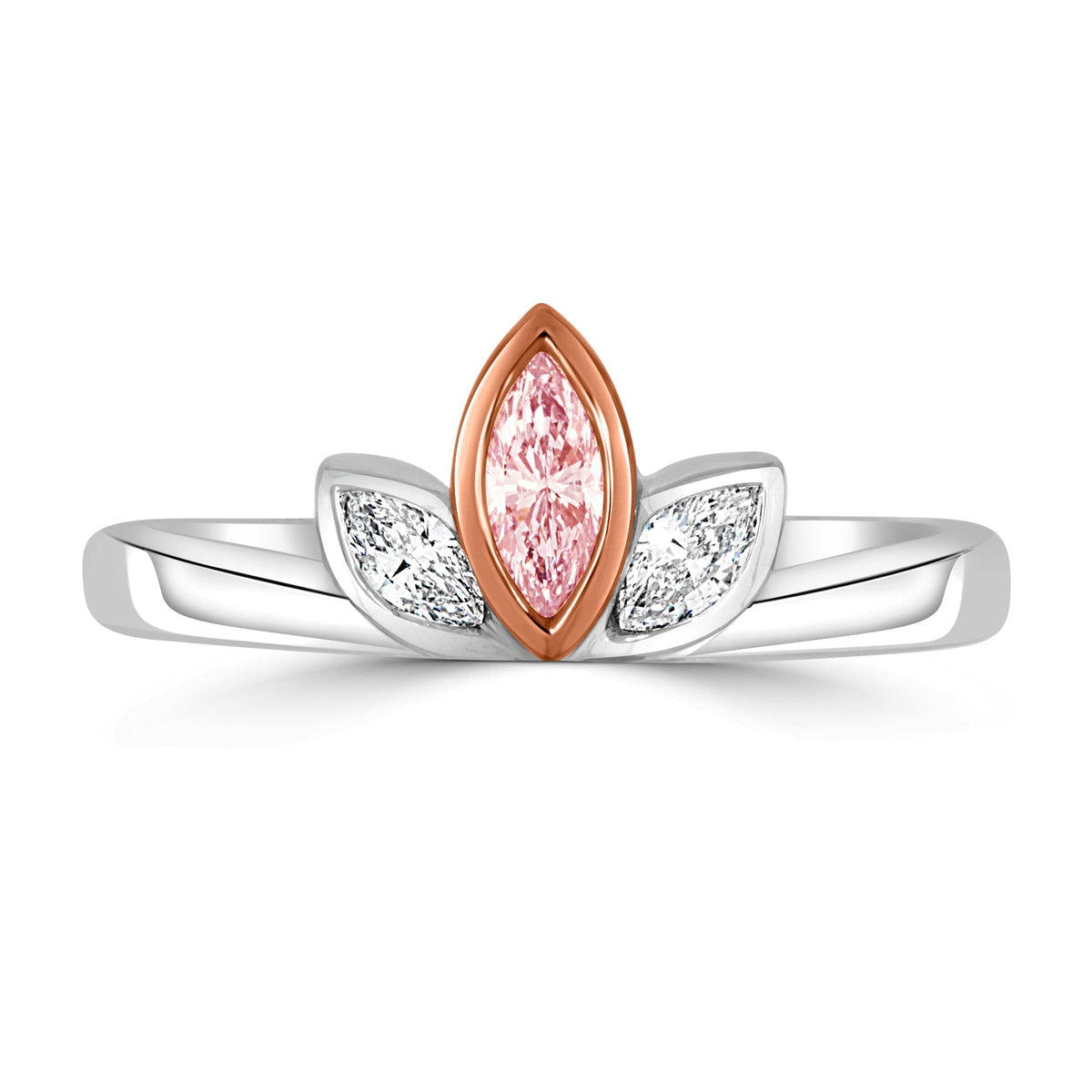 Pink Diamond Lotus Blossom Ring