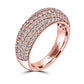 Pave Dome Pink Diamond Ring