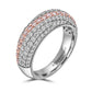 Pave Dome Pink Diamond Ring