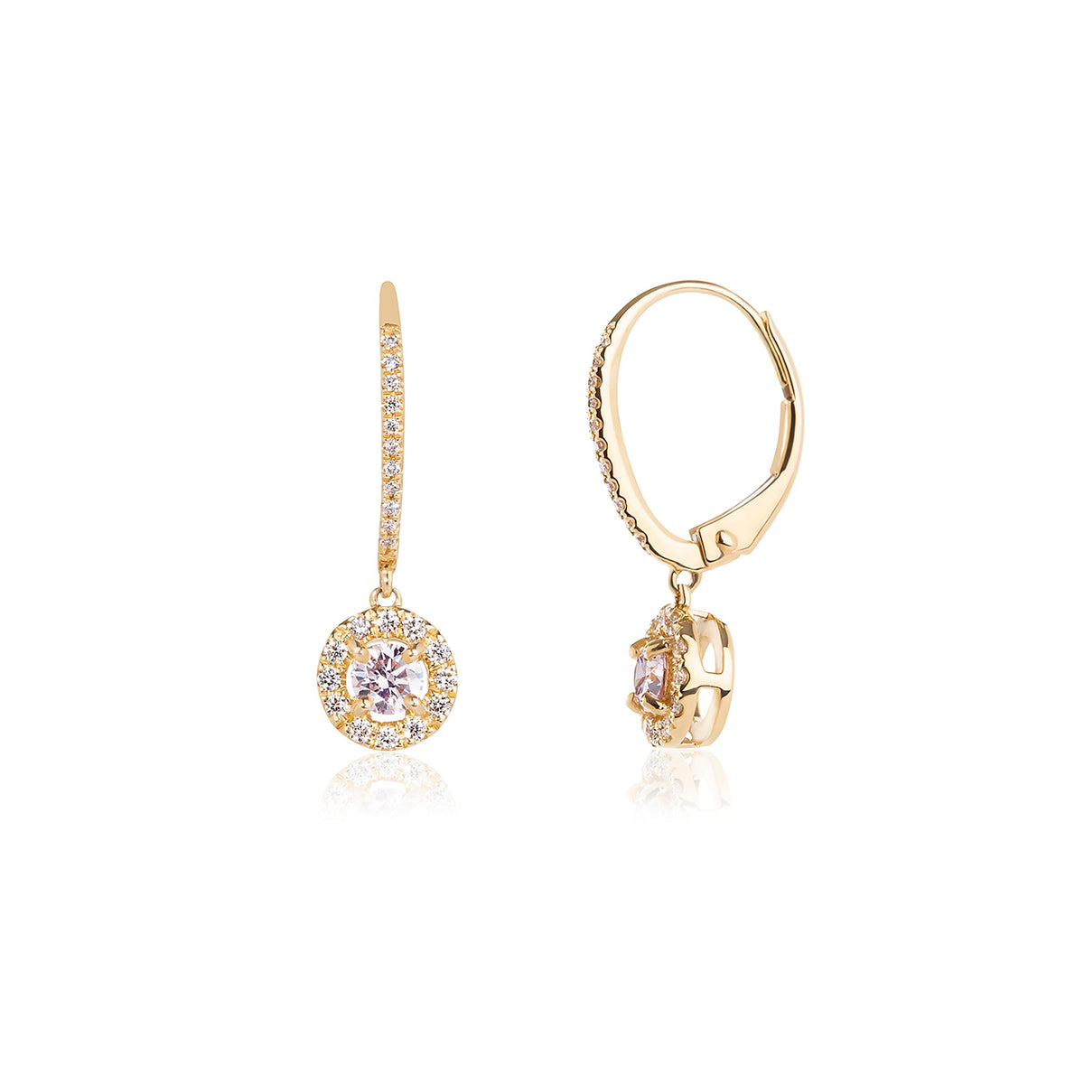 Argyle Pink Diamond Halo Earrings