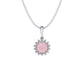 Eminence Pinks Diamond Sunflower Pendant | White Gold