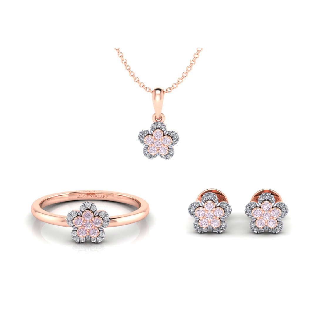 Eminence Pinks Diamond Flower Pendant - Rosendorff Diamond Jewellers