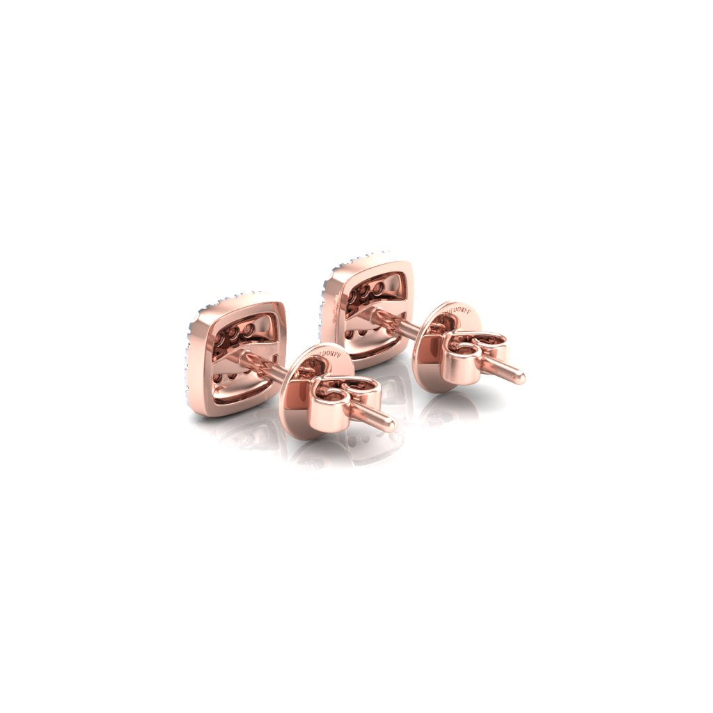 Eminence Pinks Diamond Square Earrings - Rosendorff Diamond Jewellers