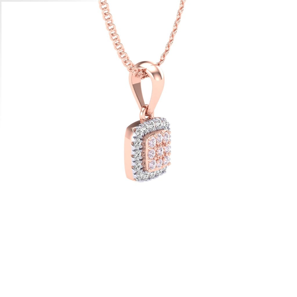 Eminence Pinks Diamond Square Pendant