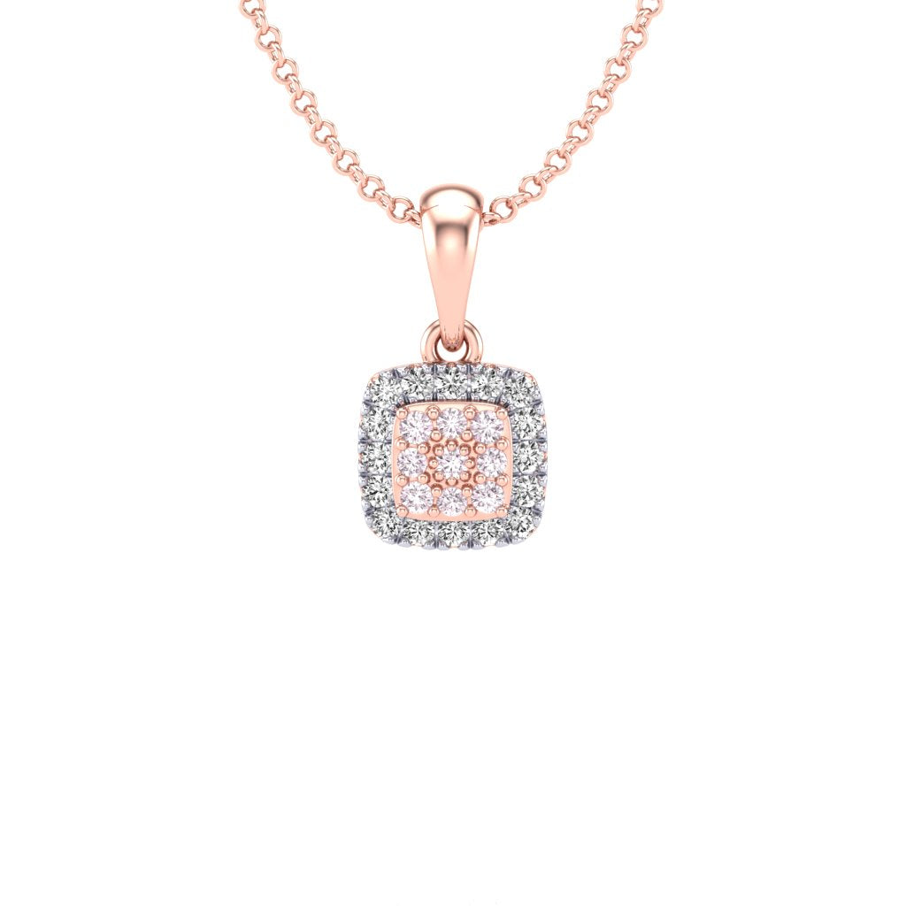 Eminence Pinks Diamond Square Pendant