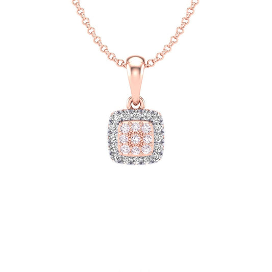 Eminence Pinks Diamond Square Pendant