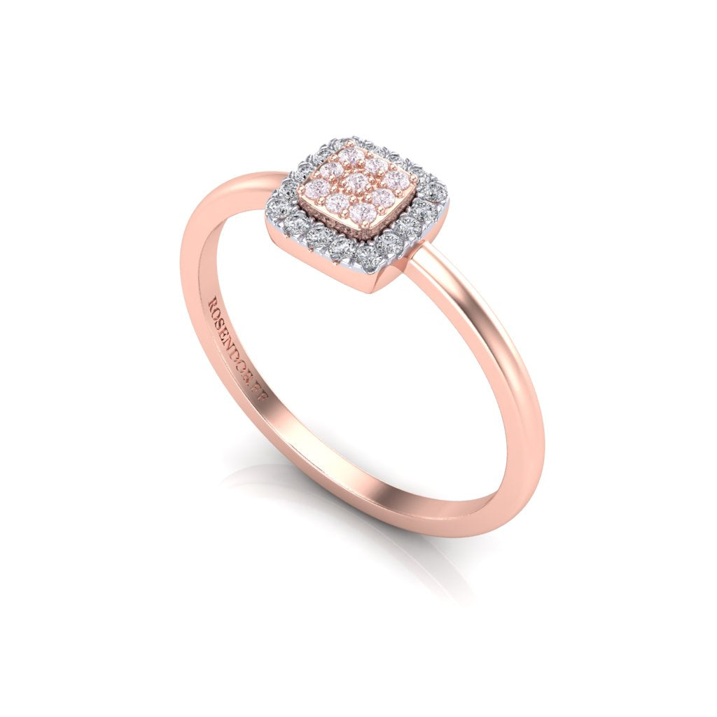 Eminence Pinks Diamond Square Ring - Rosendorff Diamond Jewellers
