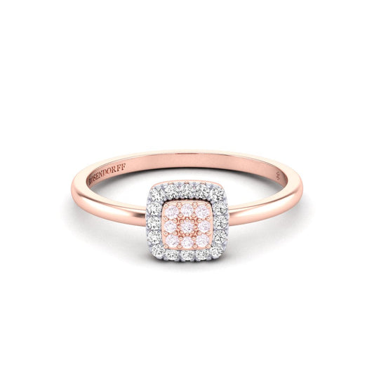Eminence Pinks Diamond Square Ring - Rosendorff Diamond Jewellers